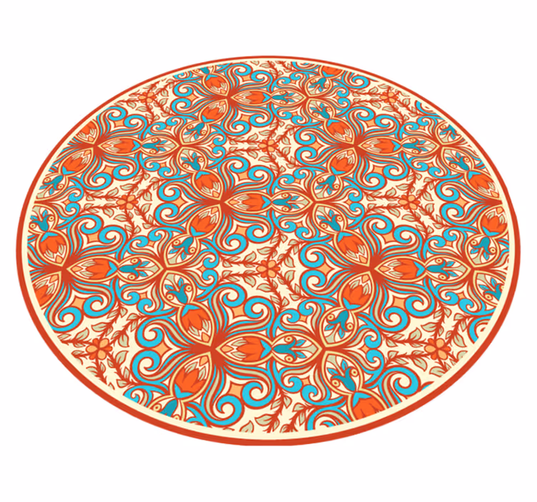 Tapete vinílico de mandala padrão circular ornamentado - TenStickers