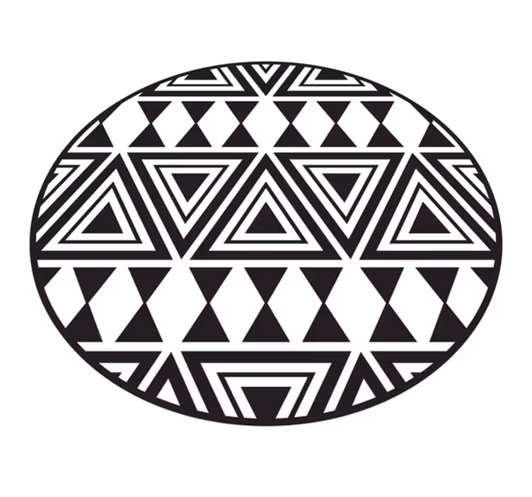 Tapete vinílico geométricas padrões tribais circulares - TenStickers