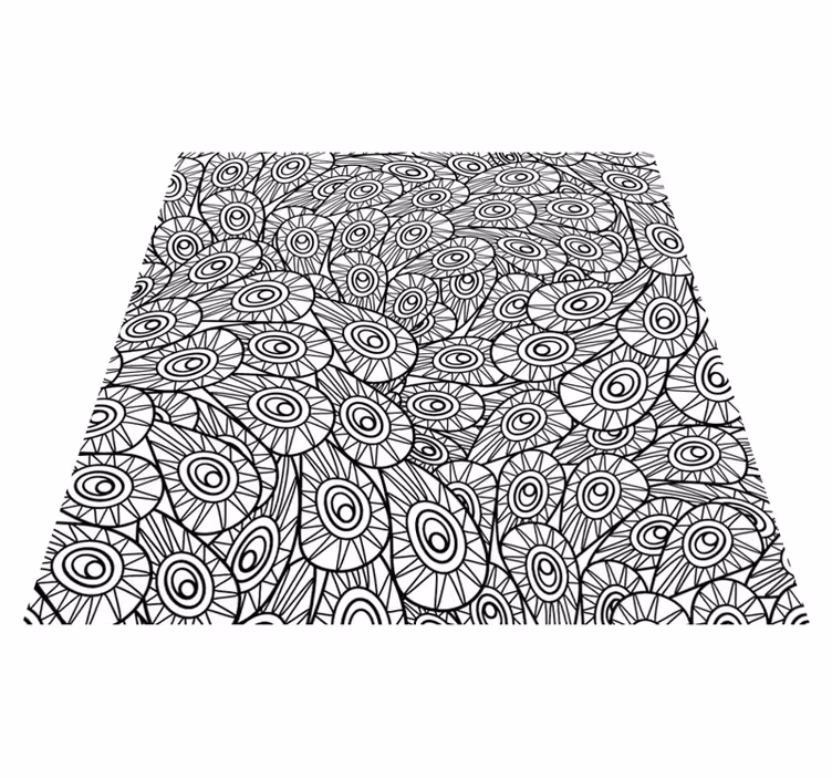 Tapete vinílico de mandala padrão de pena de pavão - TenStickers