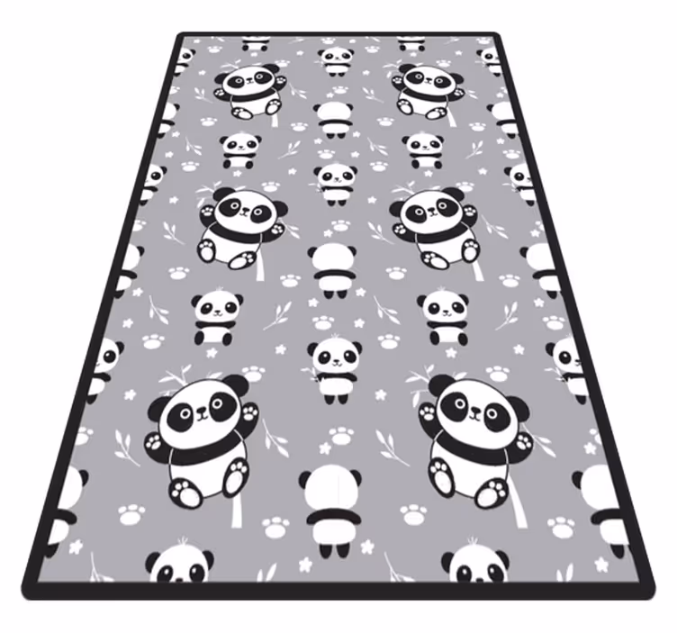 Tapete vinílico infantis hora de brincar do panda - TenStickers