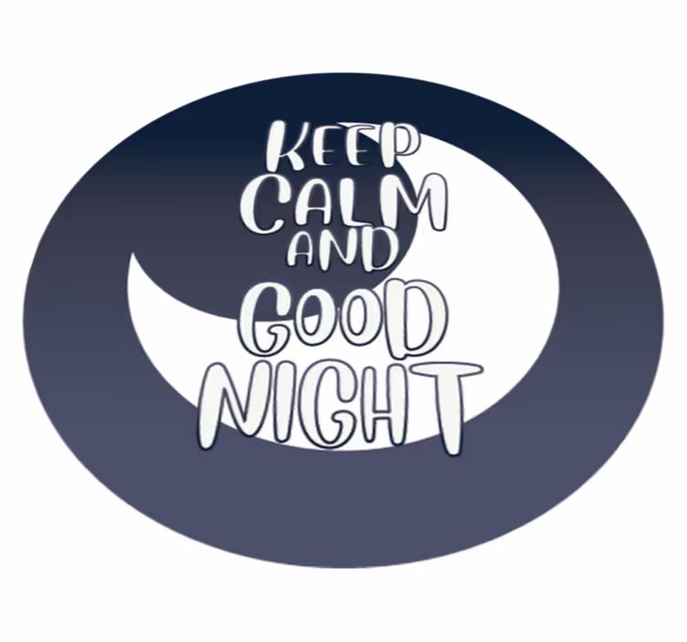 Tapete vinílico frases e textos calma, boa noite - TenStickers