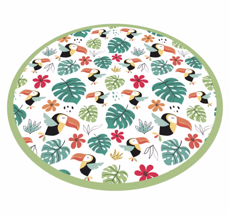 Tapete vinílico de animais motivo de tucano tropical - TenStickers