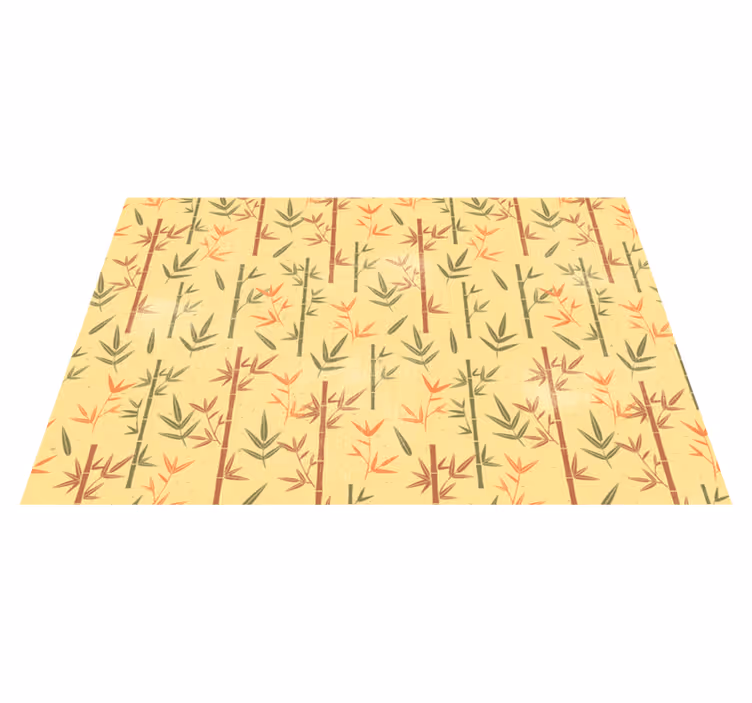 Tapete vinílico flores e plantas bambu botânico - TenStickers