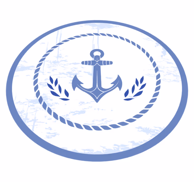 âncora em piso de casa de banhode navio - TenStickers