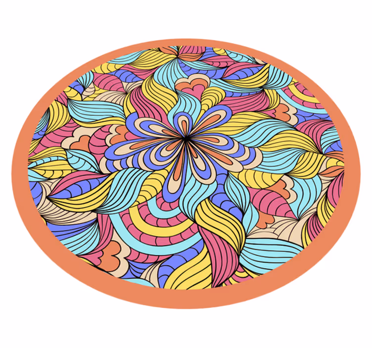 Tapete de mandala selva psicodélica - TenStickers