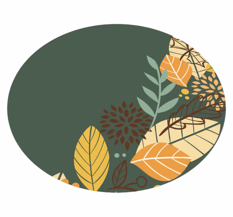Tapete de vinil floral com folhas de outono - TenStickers
