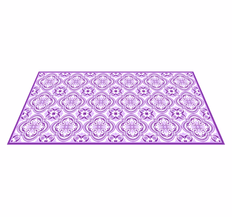 Tapete vinílico mosaico ornamental roxo - TenStickers