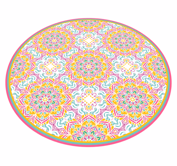 Tapete vinílico de mandala mandala circular - TenStickers