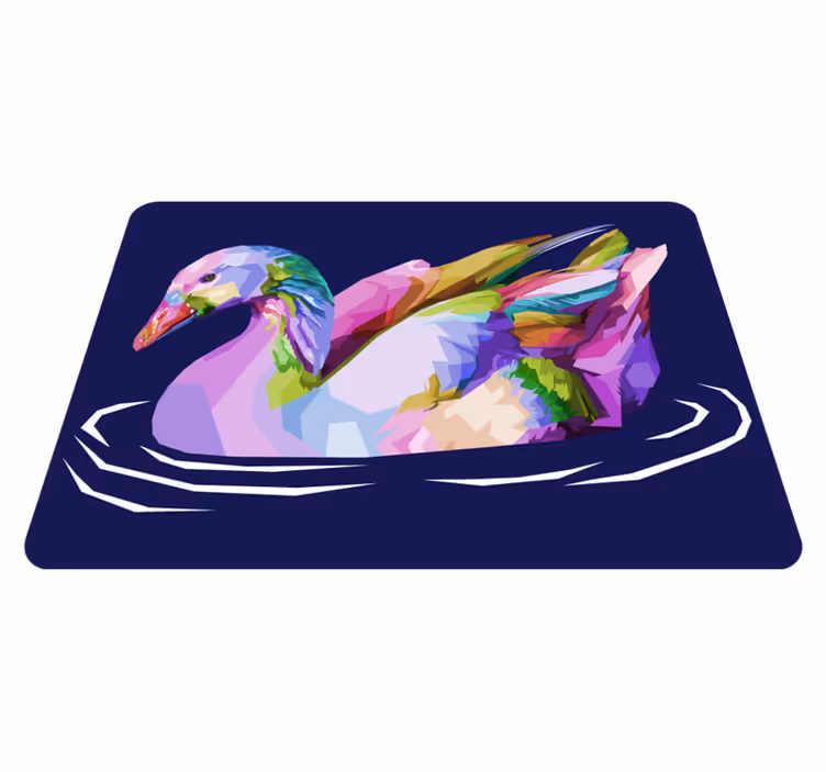 Tapete vinílico de animais arte abstrata de pato - TenStickers