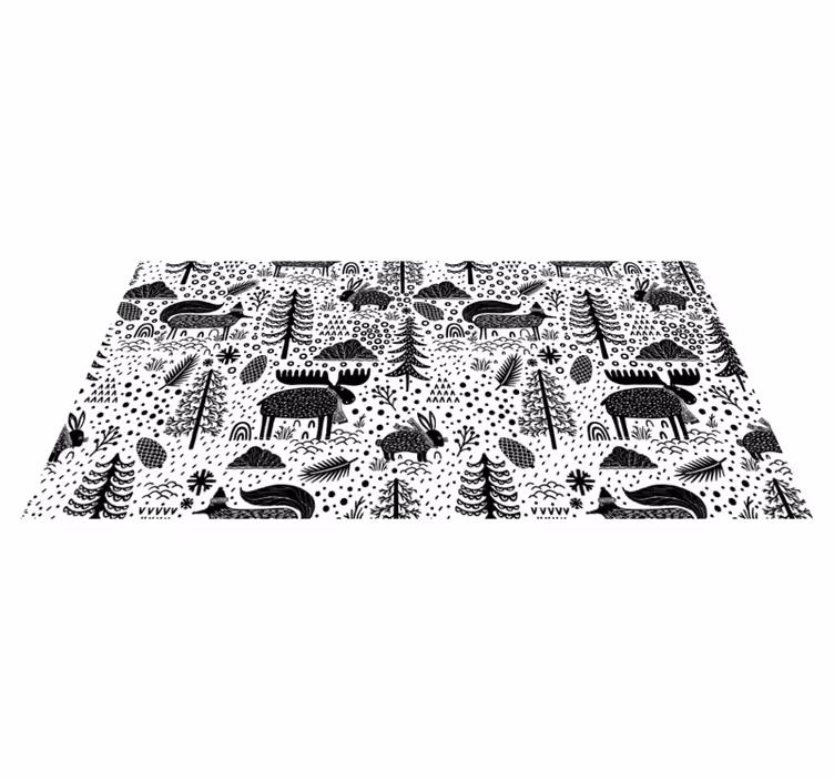 Tapete em vinil infantil fauna escandinava - TenStickers