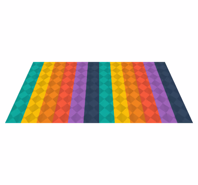 Tapete moderno de diamantes coloridos - TenStickers