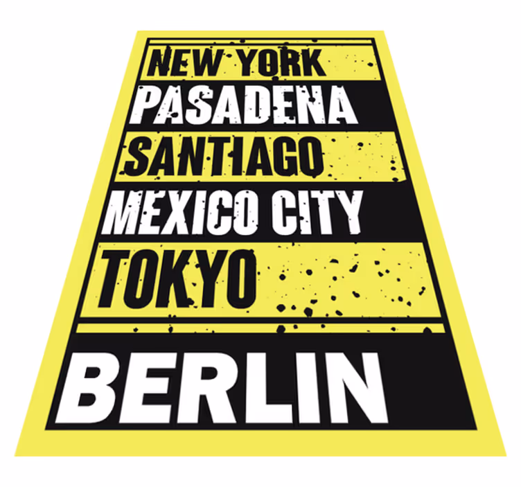 Tapete vinílico frases e textos sobre cidades - TenStickers