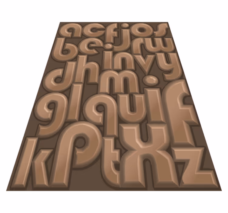 Tapete vinílico abecedário alfabeto de chocolate - TenStickers