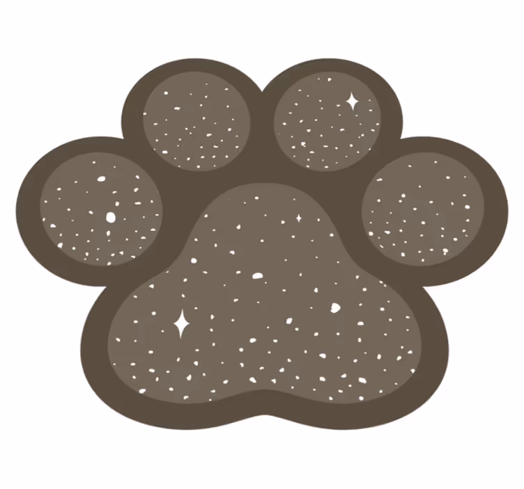 Tapete de vinil tapete animal com patas de cão - TenStickers