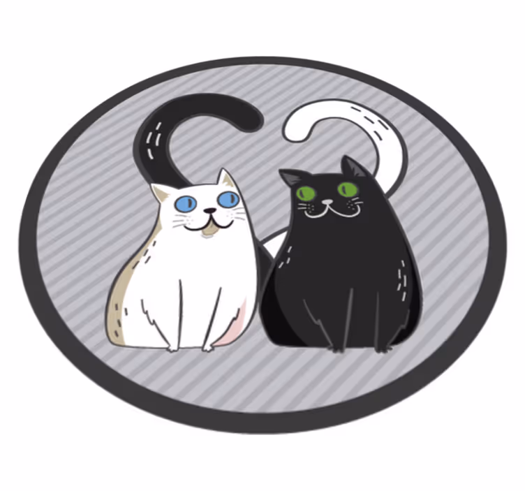 Tapete vinílico de animais felinos fofinhos - TenStickers