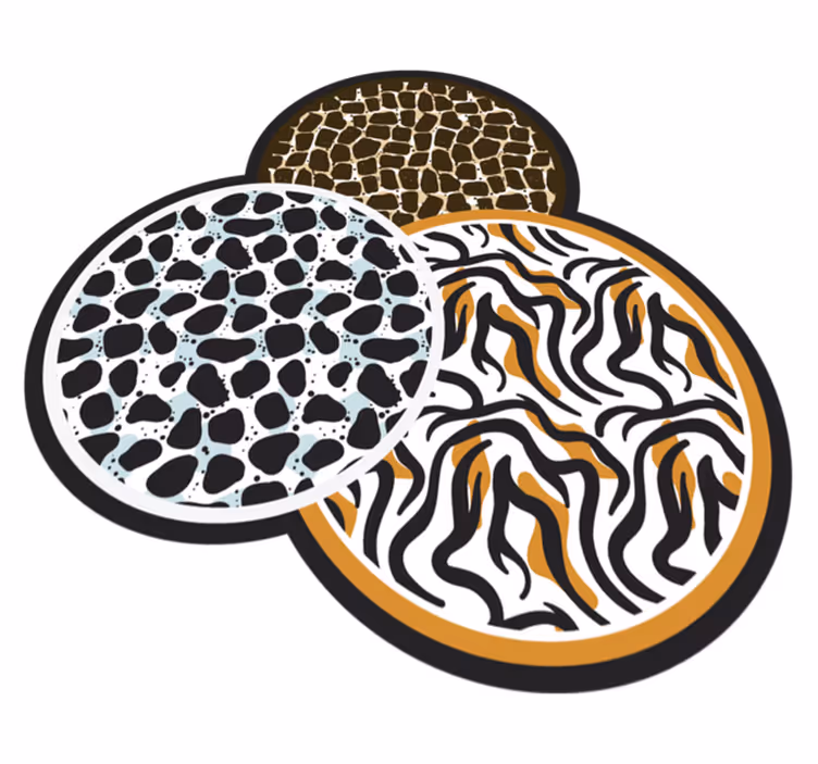 Tapete vinílico estampa de animal trio de motivo safari - TenStickers