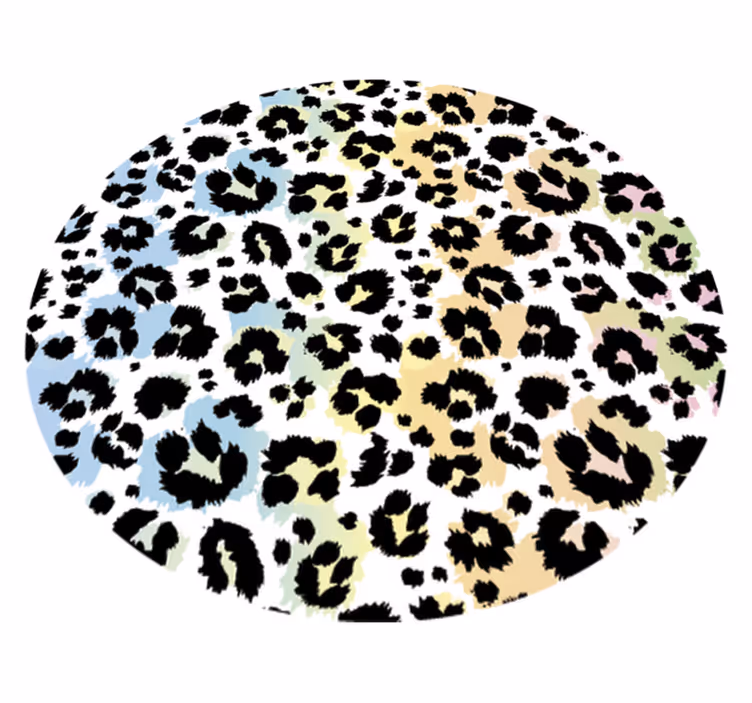 Tapete de vinil leopardo multicolorido - TenStickers