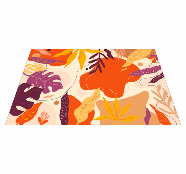 Tapete vinílico natureza padrões de folhagem de outono - TenStickers