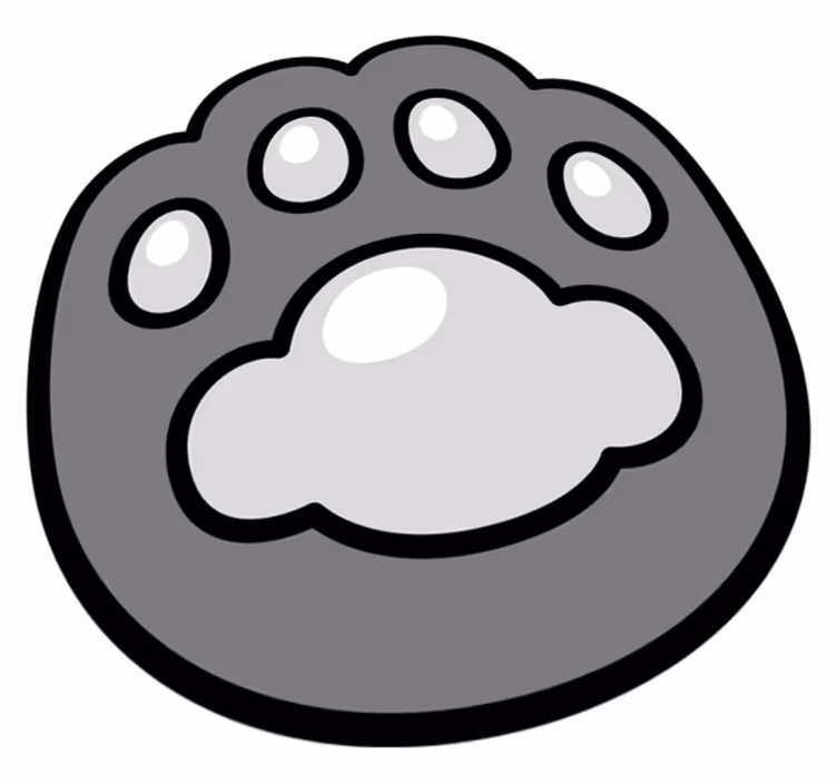 Tapete vinílico de animais impressão de pata - TenStickers