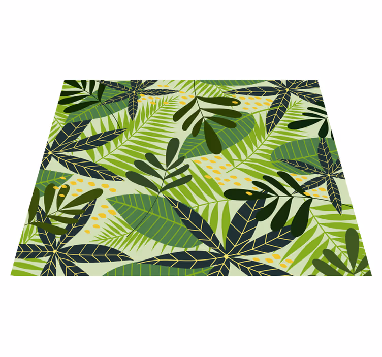 Tapete vinílico flores e plantas botânico frondoso tropical - TenStickers
