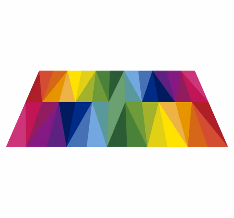 Tapete vinílico geométricas matriz triangular colorida - TenStickers