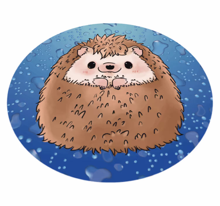 Adorável tapete de vinil de animal ouriço - TenStickers