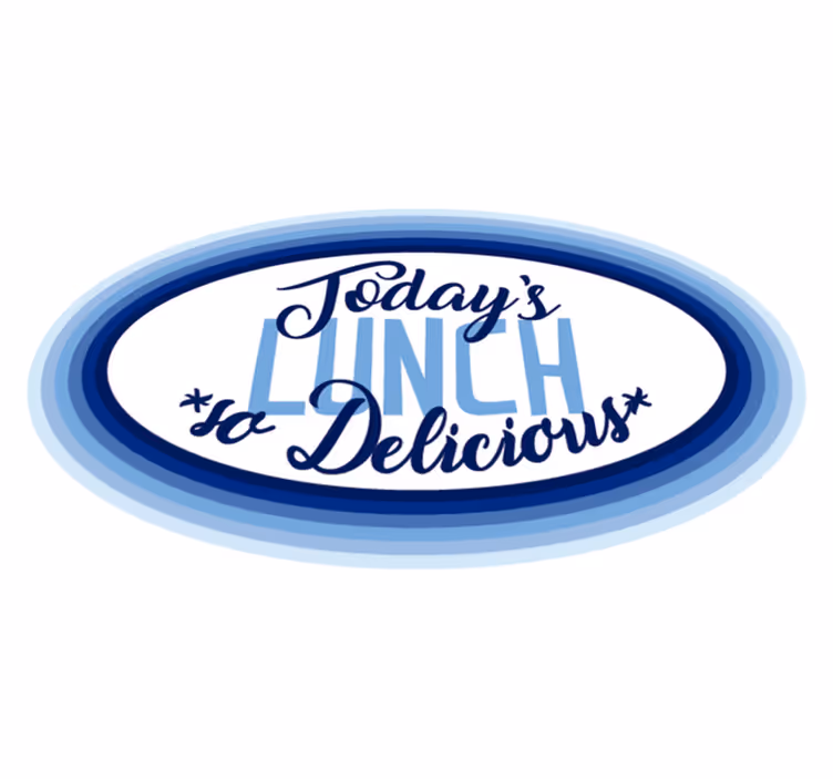 Tapete vinílico frases e textos almoço tão delicioso - TenStickers