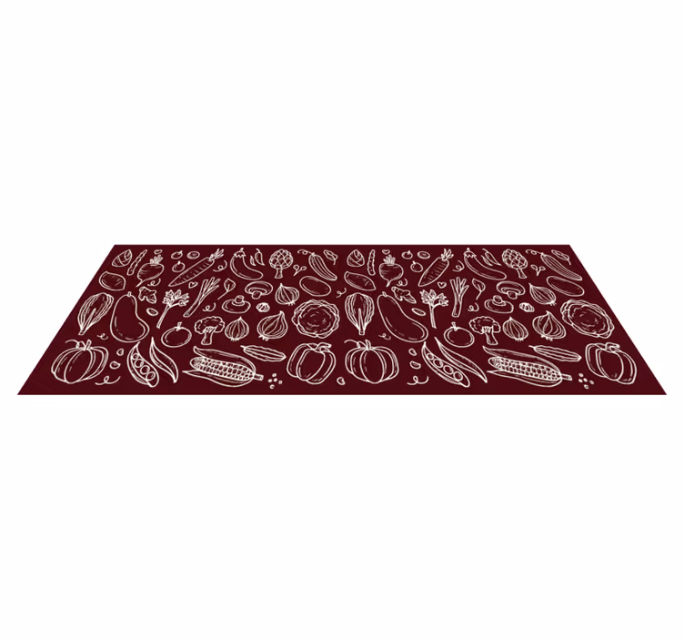 Tapete de vinil de cozinha coberto com comida vermelha - TenStickers