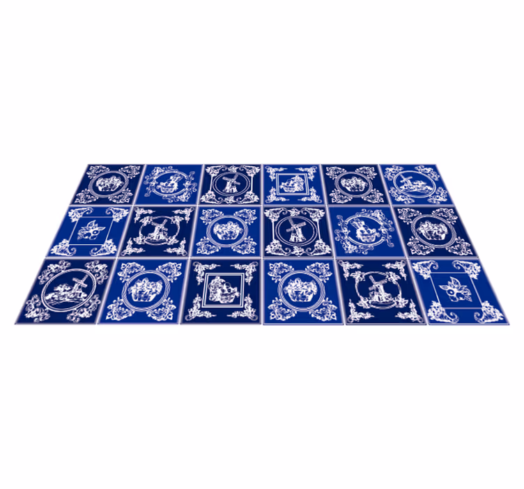 Tapete vinílico cozinha ornamentação cerâmica - TenStickers