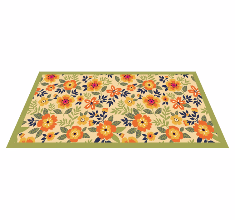 Tapete vinílico flores e plantas motivo floral do jardim - TenStickers