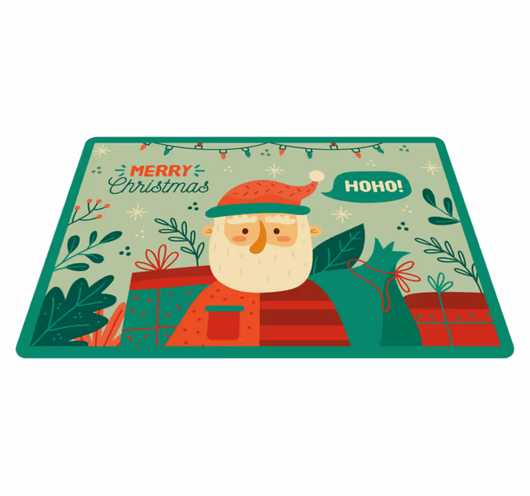 Tapete vinílico do Natal ilustração festiva do papai noel - TenStickers