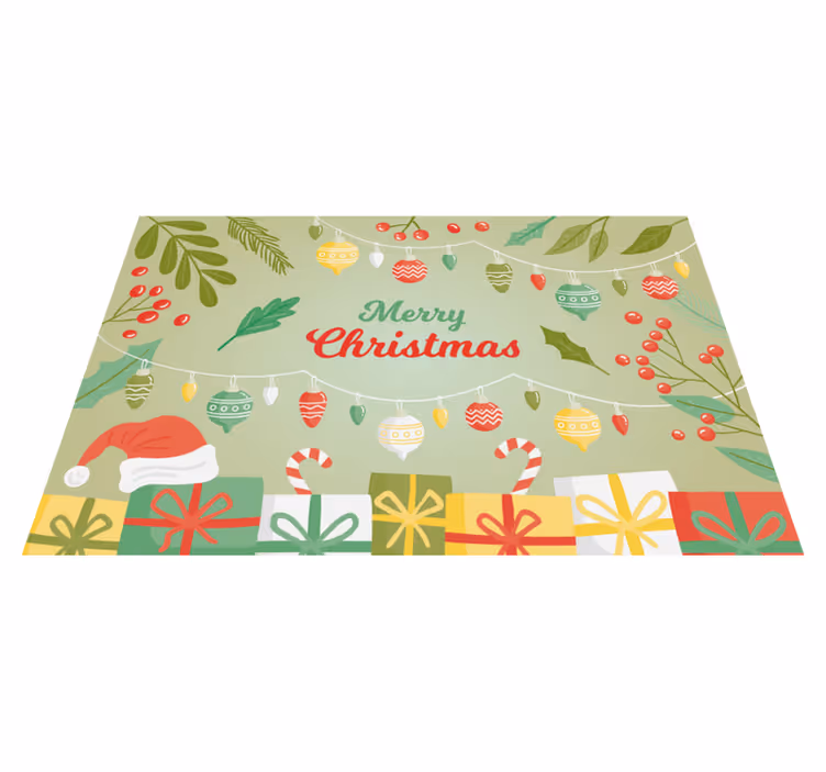 Tapete vinílico do Natal saudações festivas sazonais - TenStickers