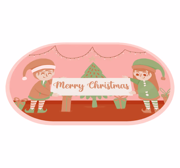 Elfos de natal tapete para árvore de natal - TenStickers