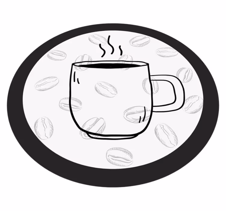 Tapete vinílico cozinha ilustração de xícara de café - TenStickers