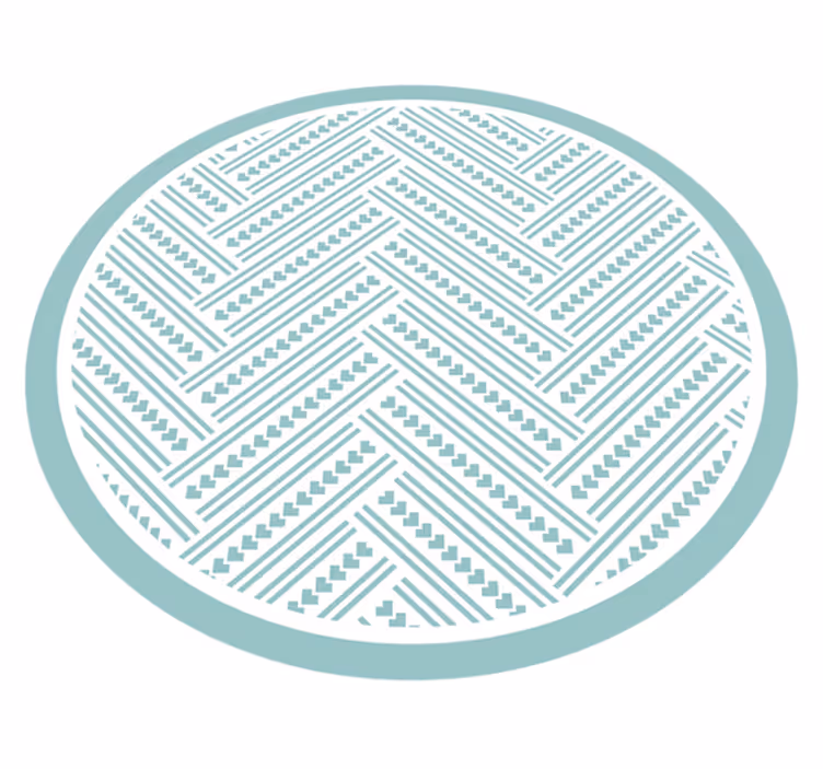 Tapete vinílico geométricas padrão geométrico redondo - TenStickers