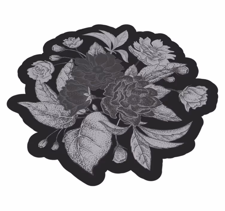 Tapete de vinil com flores orientais - TenStickers