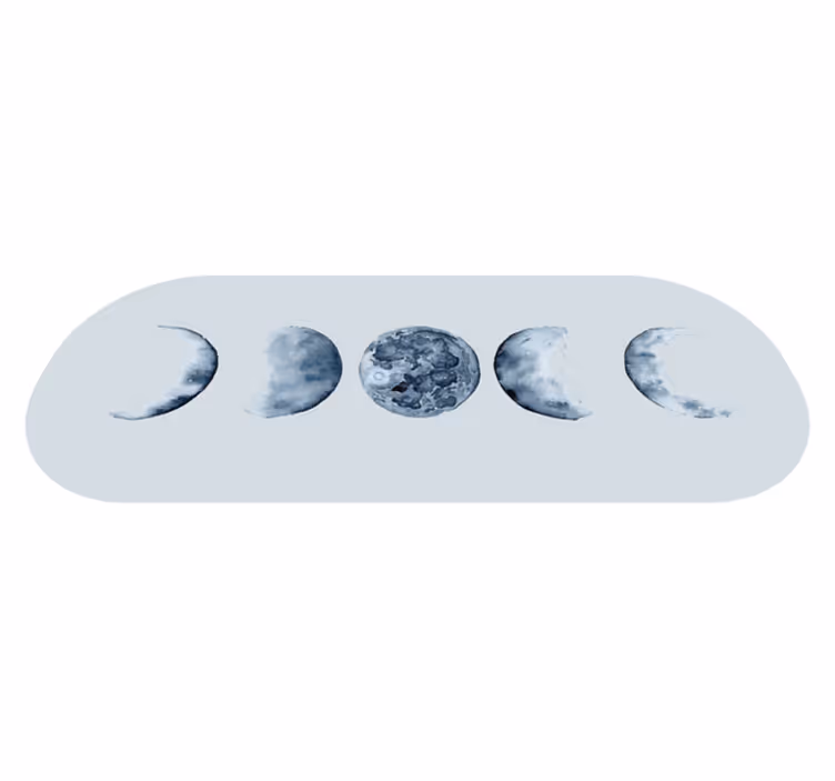 Tapete vinílico natureza sequência da fase lunar - TenStickers