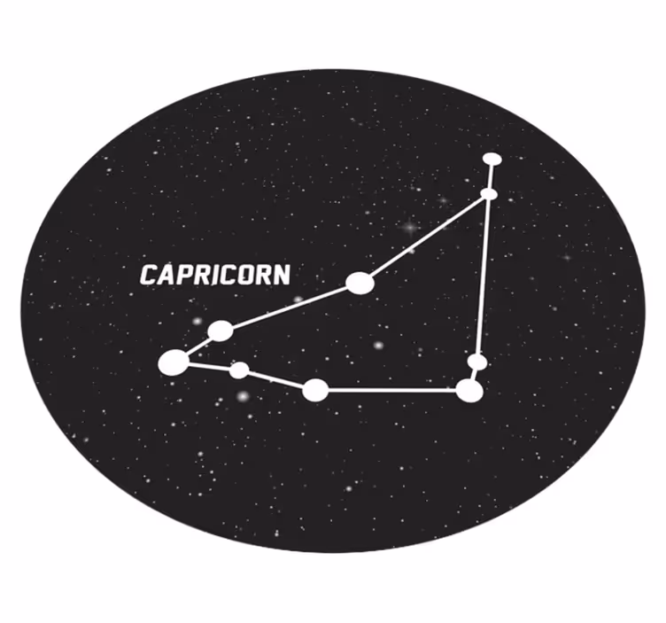 Signo do zodíaco capricórnio moderno tapete de vinil - TenStickers