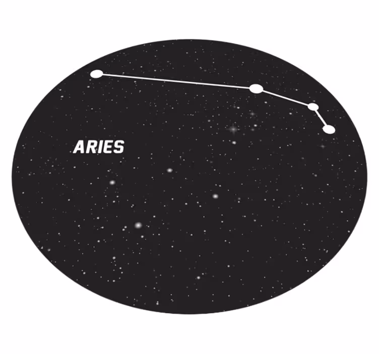 Tapete moderno do signo do zodíaco aries - TenStickers