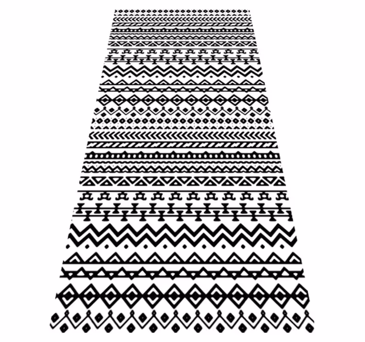 Tapetes geométricos de vinil preto e branco - TenStickers