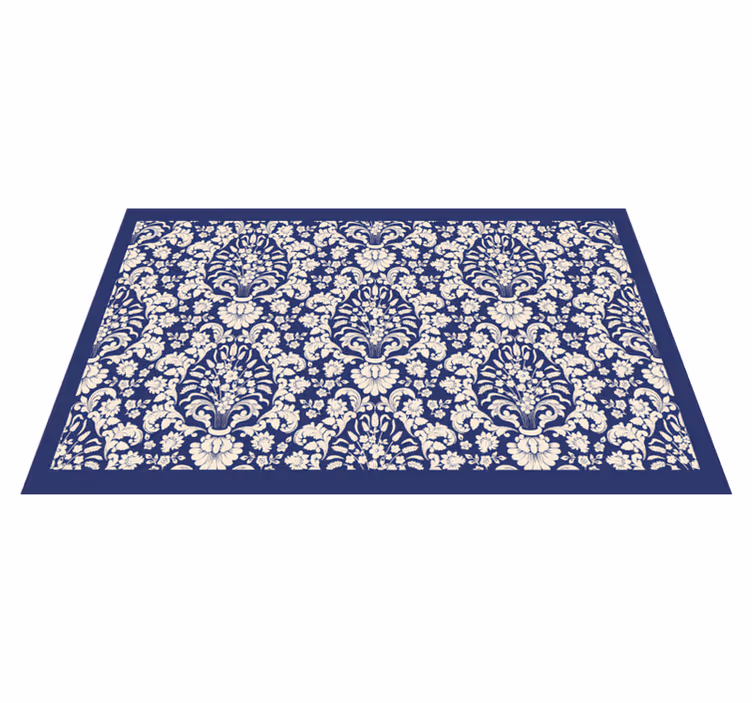 Ornamentos elegantes tapete de vinil azul escuro moderno - TenStickers