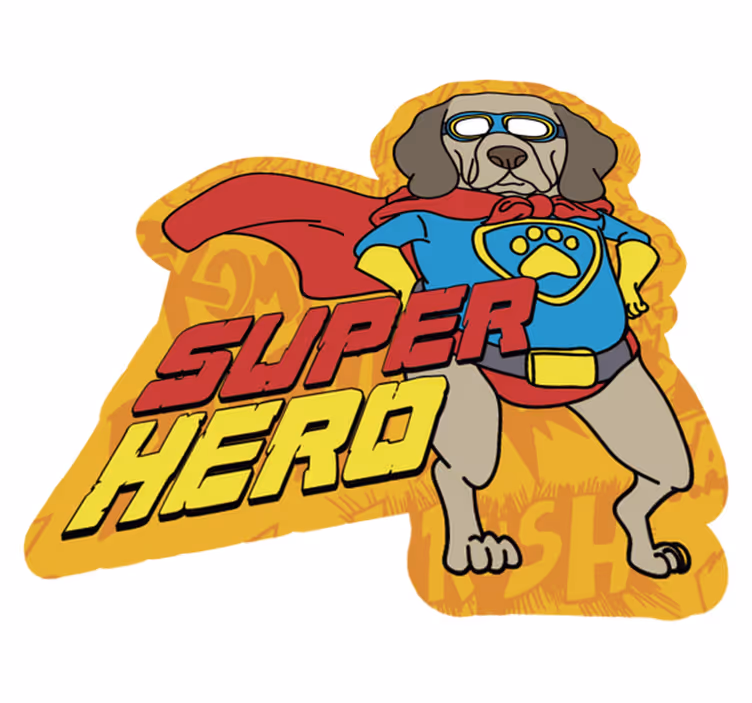 Tapete em vinil infantil cão super-herói - TenStickers