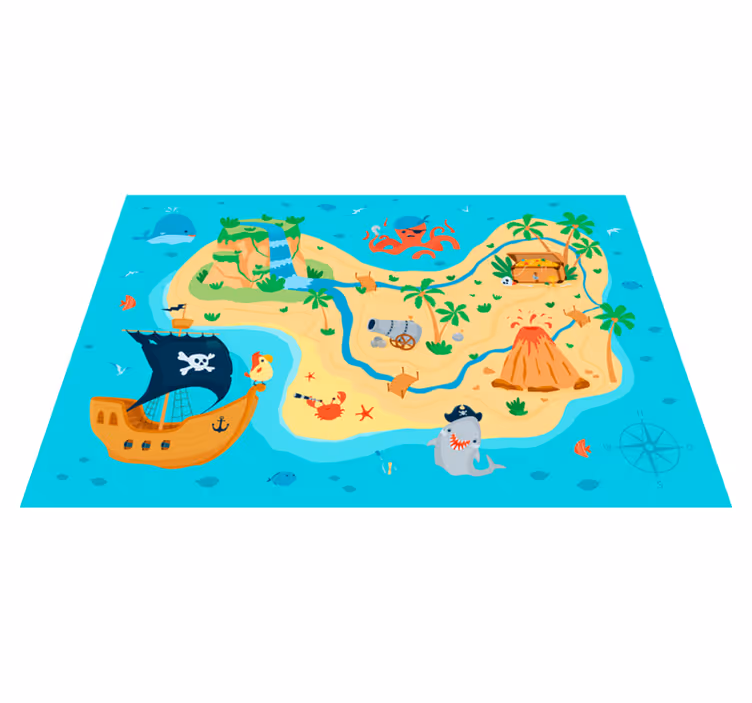 Tapete de vinil procure o tapete de jogo do tesouro - TenStickers