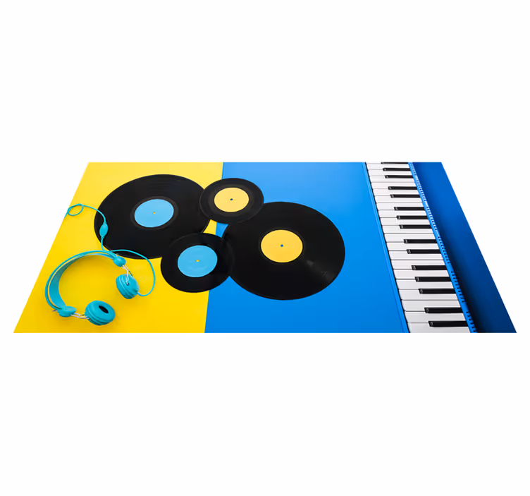 Tapete vinílico de jogos elementos musicais - TenStickers