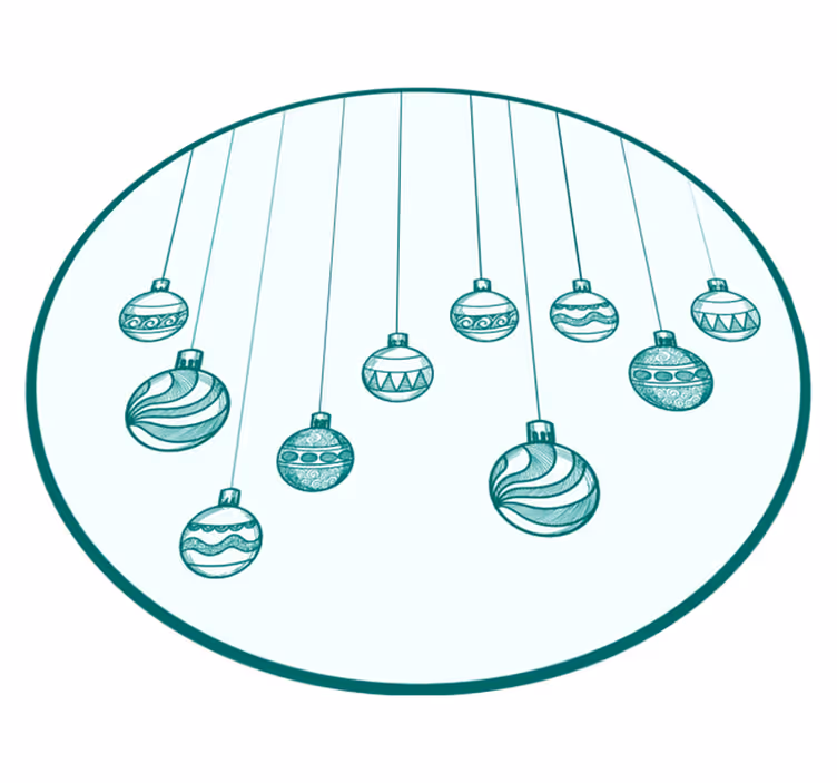 Tapete vinílico do Natal enfeites festivos - TenStickers