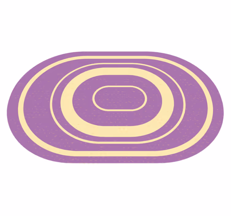 Tapete de vinil mínimo oval roxo - TenStickers