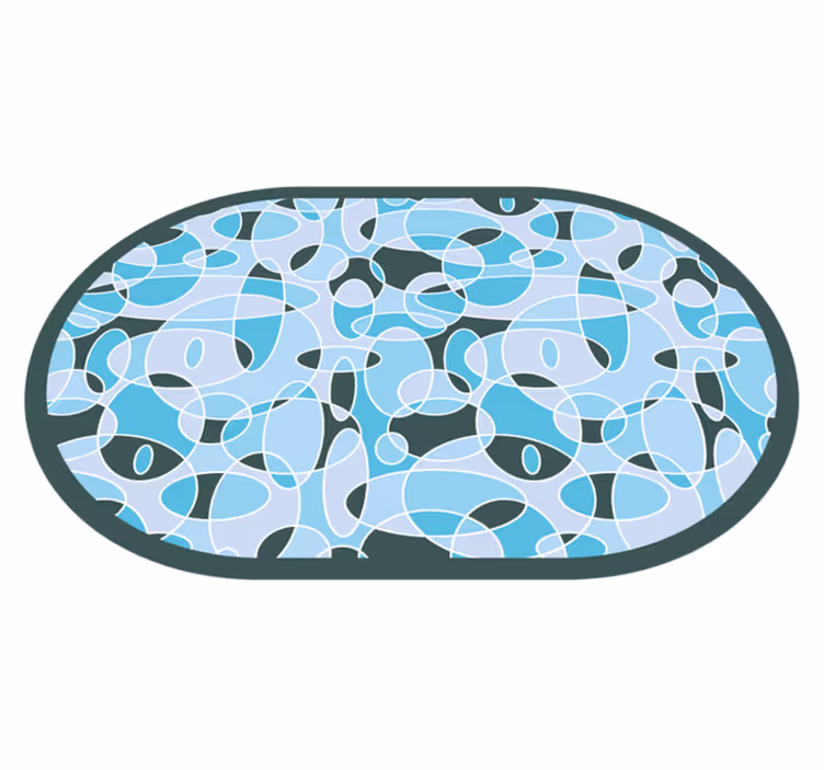 Tapete azul oval mínimo de vinil - TenStickers