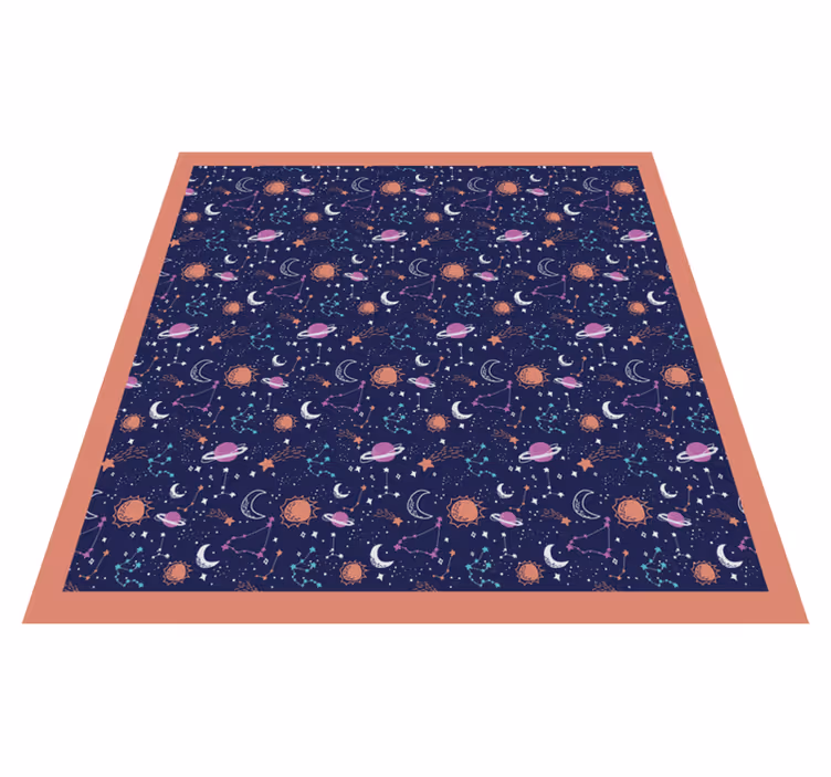 Tapete em vinil infantil jogo espacial cósmico - TenStickers
