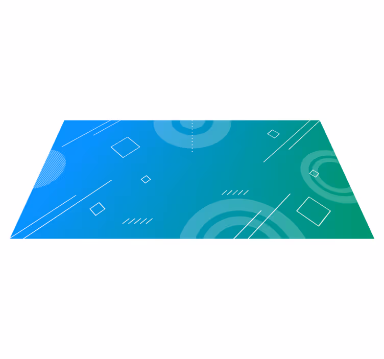 Tapete moderno com estampa geométrica abstrata azul - TenStickers