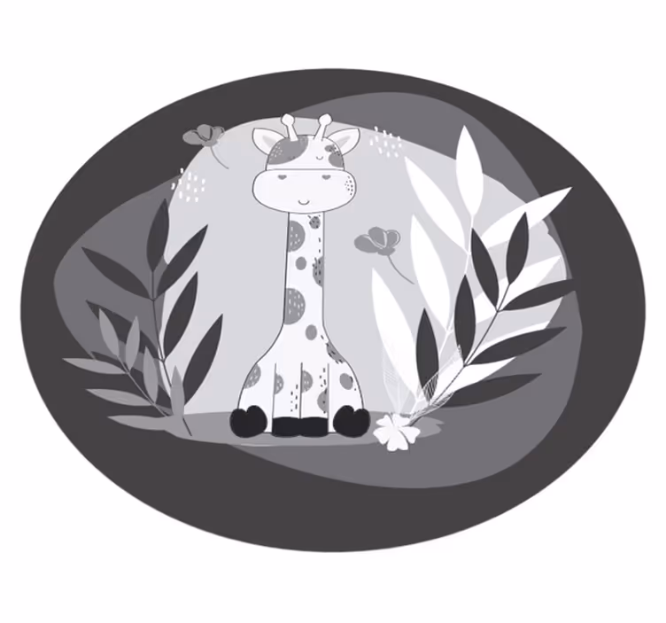 Tapete vinílico para bebés tema de viveiro de girafas - TenStickers